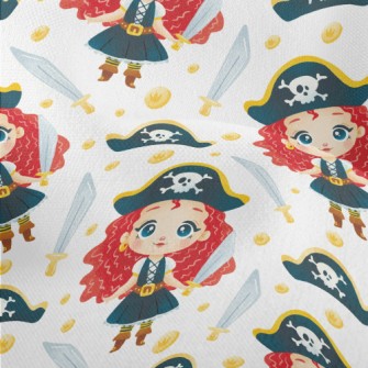 Girl Dressed Up As A Pirate Lightweight Performance Linen
