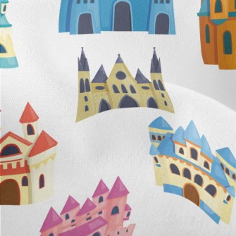 Colorful Ancient Castle Lightweight Performance Linen