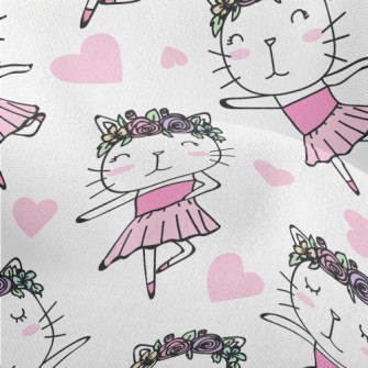 Beautiful Cat Dancing Ballet Lightweight Performance Linen