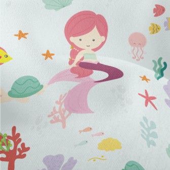 Underwater World Mermaid Lightweight Performance Linen