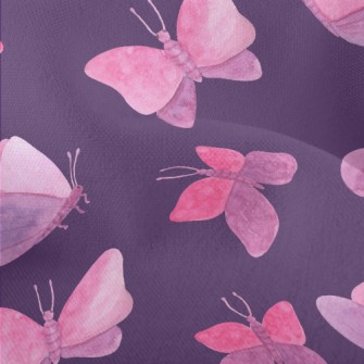 Watercolor Bloom Butterfly Lightweight Performance Linen