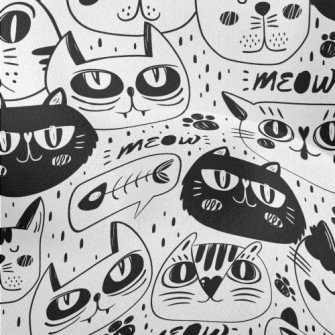 Funny Expression Cat Face Lightweight Performance Linen