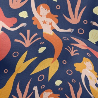 Elegantly Playing Mermaid Lightweight Performance Linen
