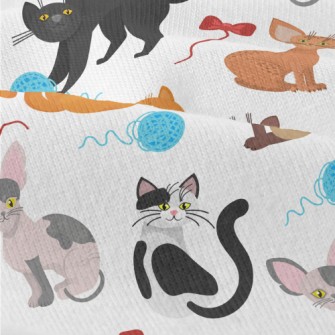 Cats Like Yarn Balls Modern Jersey