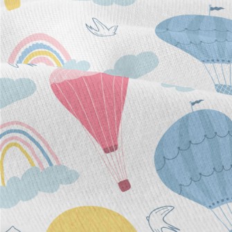 Rainbow And Hot Air Balloon Modern Jersey