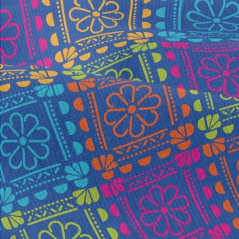 Bright Flower Tile Style Modern Jersey