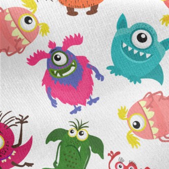Scary Little Monster Jersey Backed Fleece