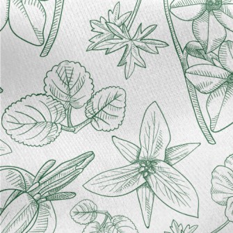 Line Drawing Big Flowers Jersey Backed Fleece