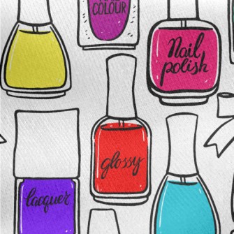 Specially Packaged Nail Polish Jersey Backed Fleece