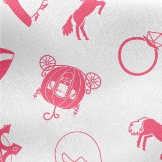 Fairy And Pumpkin Carriage Jersey Backed Fleece