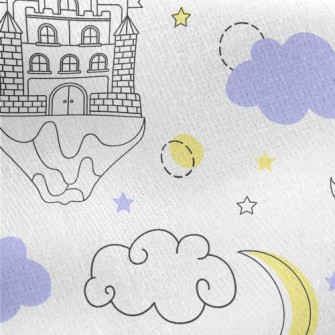 Fantasy Castle In The Sky Jersey Backed Fleece