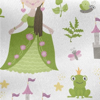 Frog Prince And Princess Jersey Backed Fleece