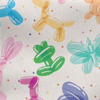 Animal Shaped Balloons Jersey Backed Fleece