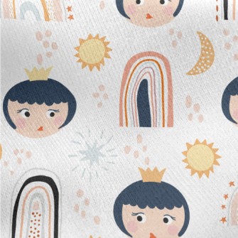 Princess With Big Head And Cro Jersey Backed Fleece