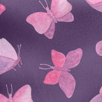 Watercolor Bloom Butterfly Jersey Backed Fleece