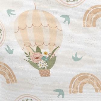 Flower Decorated Hot Air Ballo Pongee