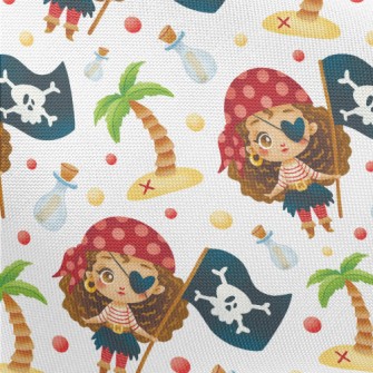 Playful One-eyed Female Pirate Pongee
