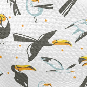 Toucan And Seagull Pongee