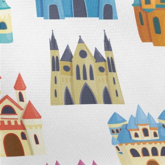 Colorful Ancient Castle Pongee