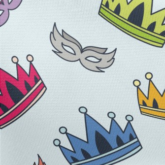 Colorful Crowns And Masks Pongee