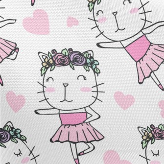 Beautiful Cat Dancing Ballet Pongee