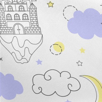 Fantasy Castle In The Sky Pongee