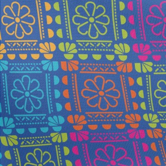 Bright Flower Tile Style Pongee