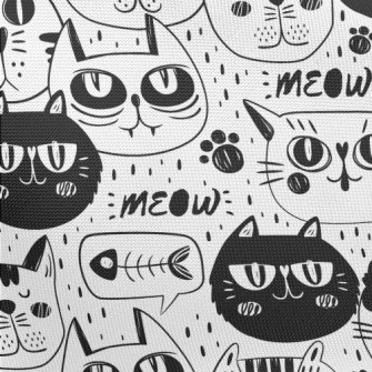 Funny Expression Cat Face Pongee