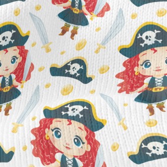 Girl Dressed Up As A Pirate Stretch Jersey