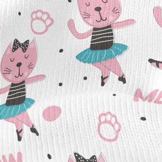 Elegant Ballet Cat Stretch Jersey