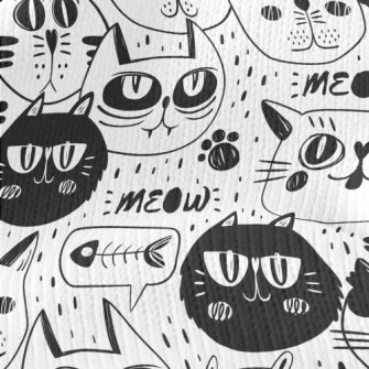 Funny Expression Cat Face Stretch Jersey