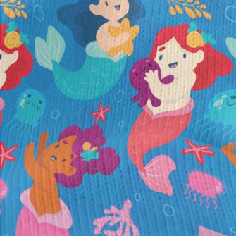 Mermaid Princess And Jellyfish Stretch Jersey