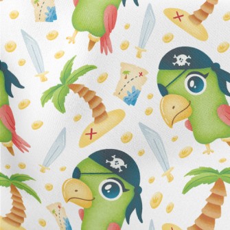 One-eyed Pirate Parrot Lightweight Cotton Poplin