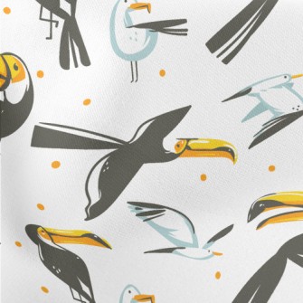 Toucan And Seagull Lightweight Cotton Poplin