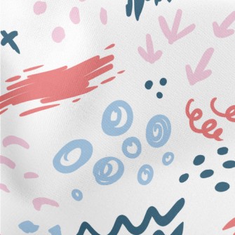 Graffiti Symbols Lightweight Cotton Poplin