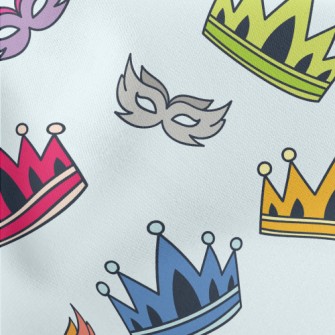 Colorful Crowns And Masks Lightweight Cotton Poplin