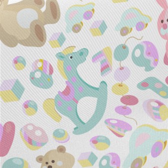 Colorful Children's Toys Midweight Cotton Poplin