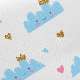Smile Crown Clouds Midweight Cotton Poplin