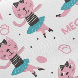 Elegant Ballet Cat Midweight Cotton Poplin
