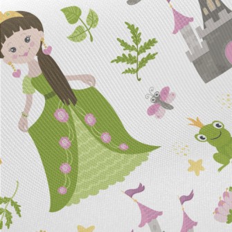 Frog Prince And Princess Midweight Cotton Poplin