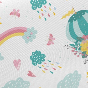 Fairy Hot Air Balloon Midweight Cotton Poplin