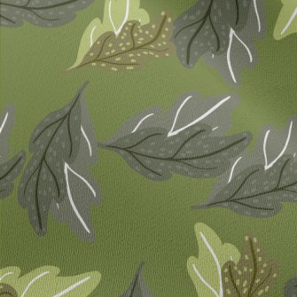 Graffiti Oak Leaves Chiffon