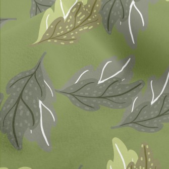 Graffiti Oak Leaves Micro Fleece