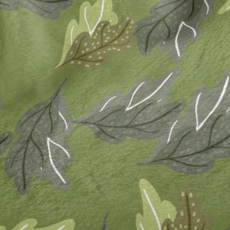 Graffiti Oak Leaves Minky