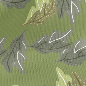 Graffiti Oak Leaves Stretch Jersey