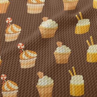 Different Shape Cup Cakes Birdseye Piqué