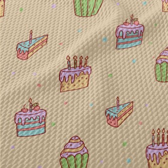 Colorful Mini Cakes Birdseye Piqué