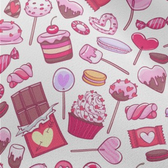 Pink Heart Dessert Candy Chiffon