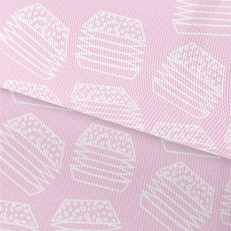 White Flat Line Geometric Burg Waterproof Oxford