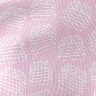 White Flat Line Geometric Burg Waterproof Canvas